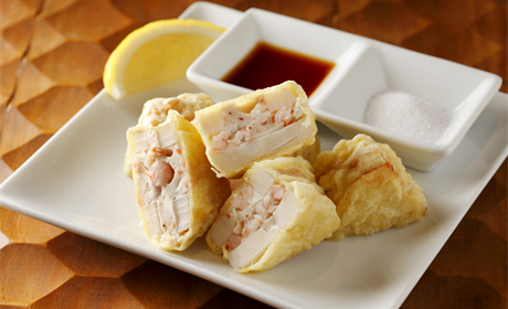 えびしんじょう蓮根はさみ揚